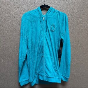 Diamond Supply Co. Terry Zip Hoodie | Teal Blue Size Large NWT
